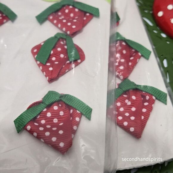 Strawberry Strawberries Themed Lot Stickers,Note Holder,pin and Ribbons. - Picture 3 of 10